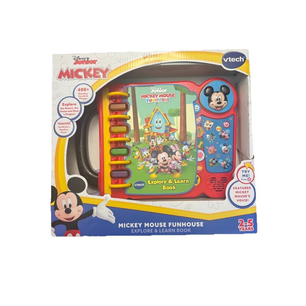 VTech Disney Junior Mickey Mouse Funhouse Explore & Learn Book Baby and Toddler